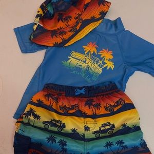 Boys size 7 swim suit set